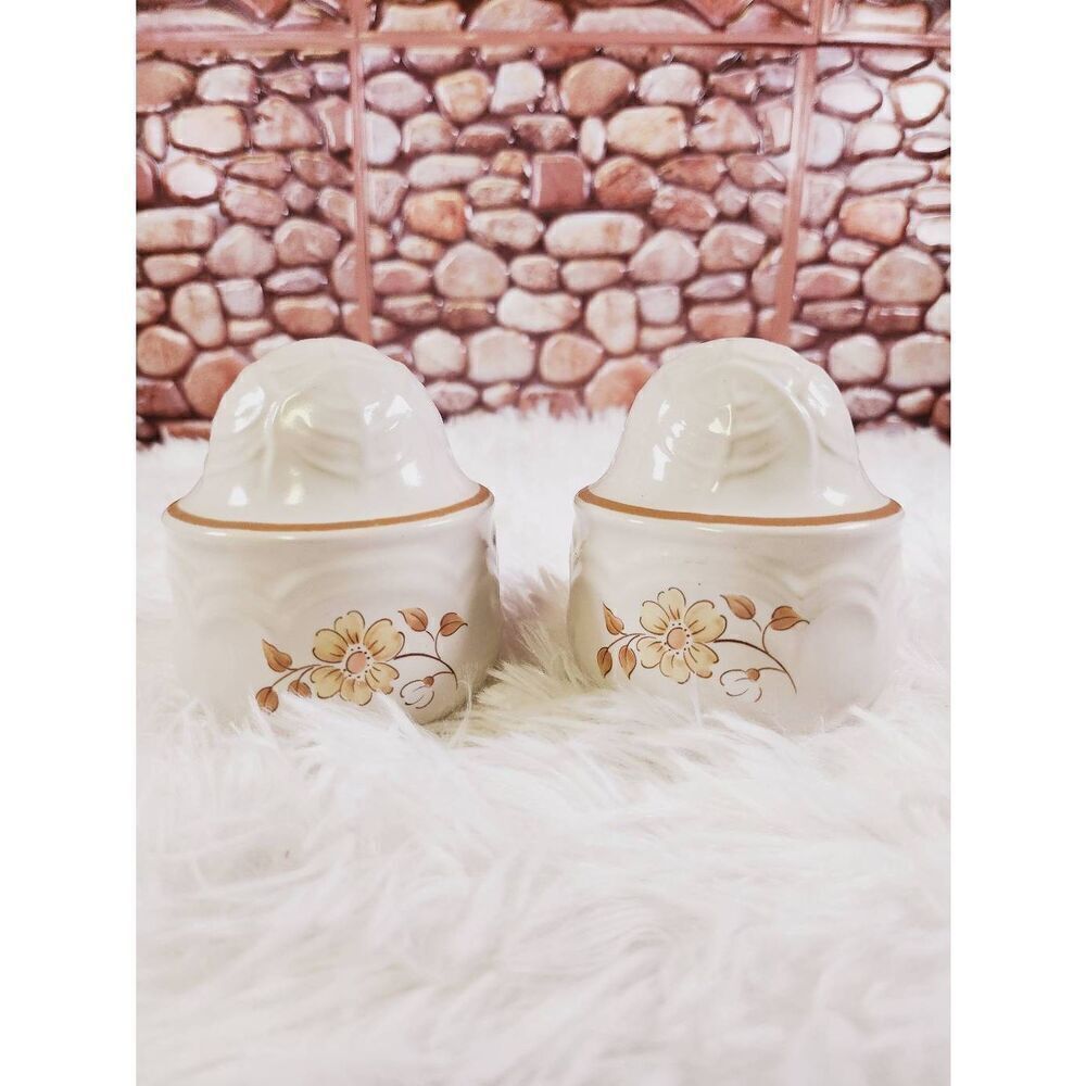 Vintage Stoneware cordella burnet salt and pepper shakers